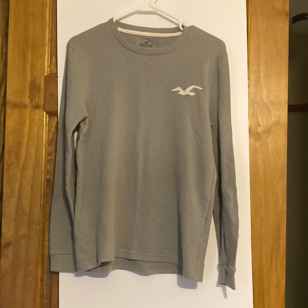 Hollister Light Gray Waffle Knit Top